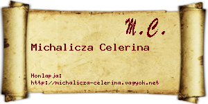 Michalicza Celerina névjegykártya